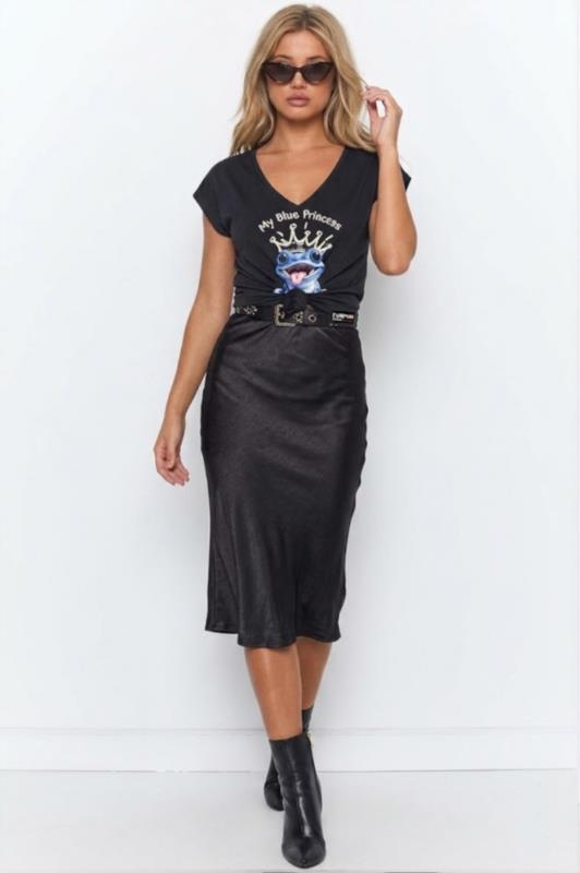 Camiseta de mujer LaSaL PRINCESS negro