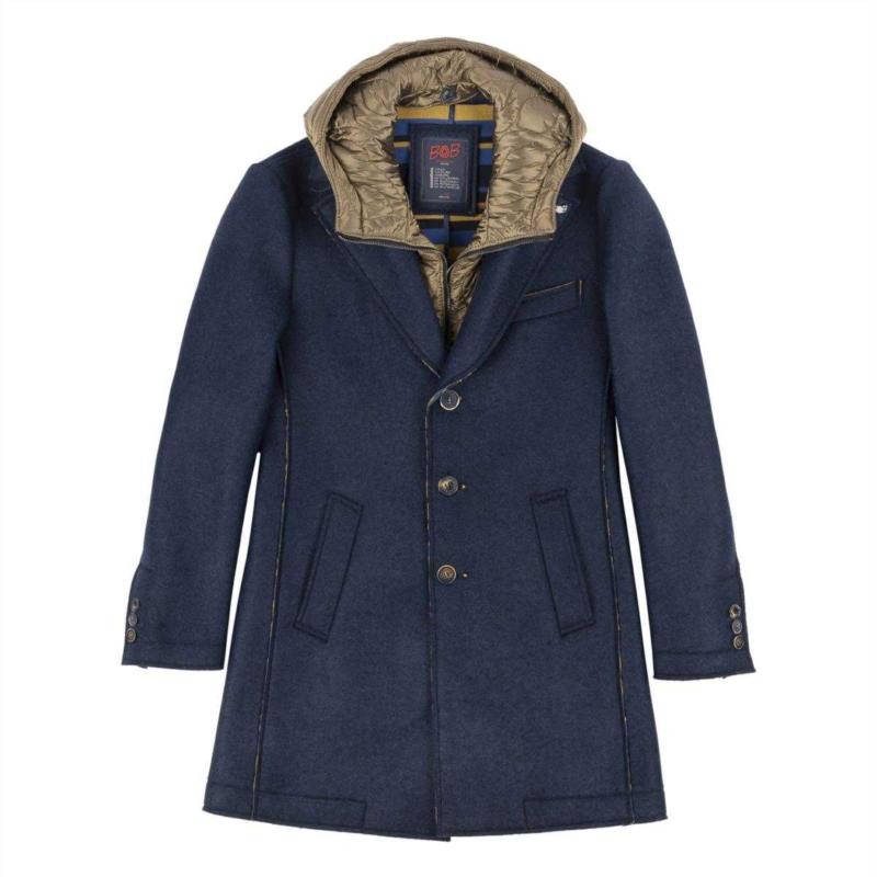 ABRIGO PARA HOMBRE BOB CAPPOTTO MONOPETTO CON CAPUCCIO TRA