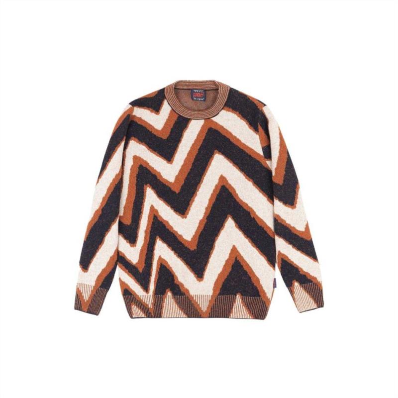 JERSEY PARA HOMBRE BOB GIROCOLLO LANA RIGATO ZIG-ZAG