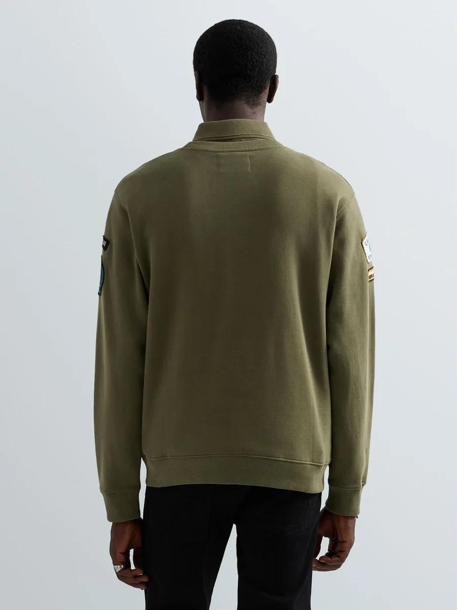 SUDADERA DE ALGODÓN CON PARCHES