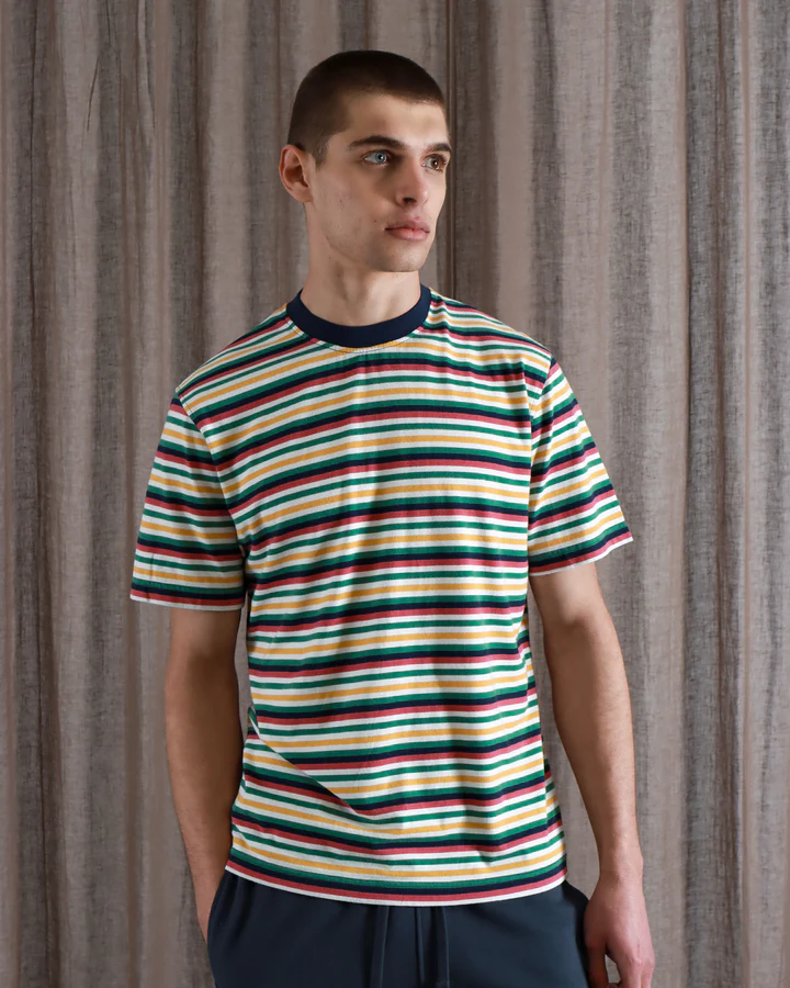 Crew Neck T-Shirt - Blackpool Stripe