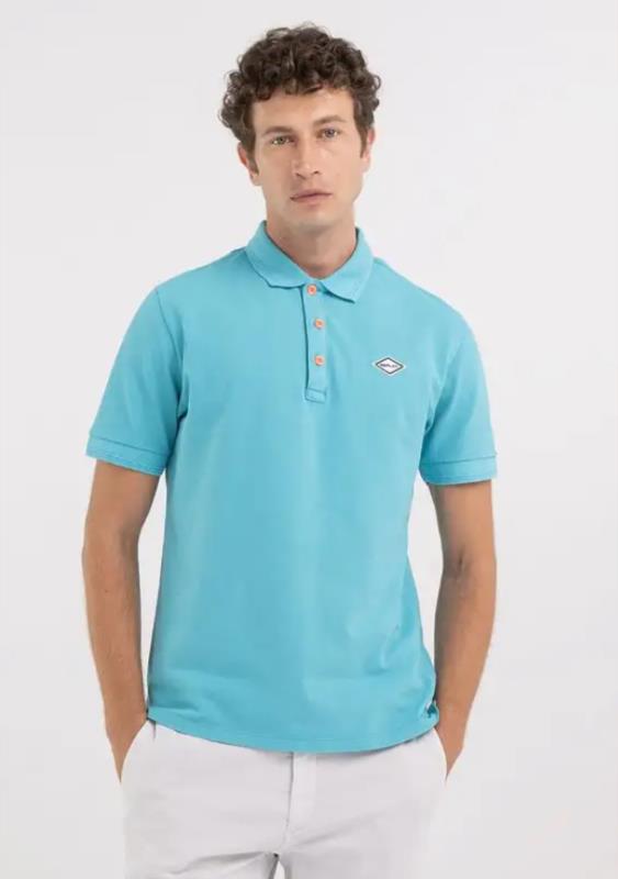 POLO PARA HOMBRE REPLAY AZUL TURQUESA