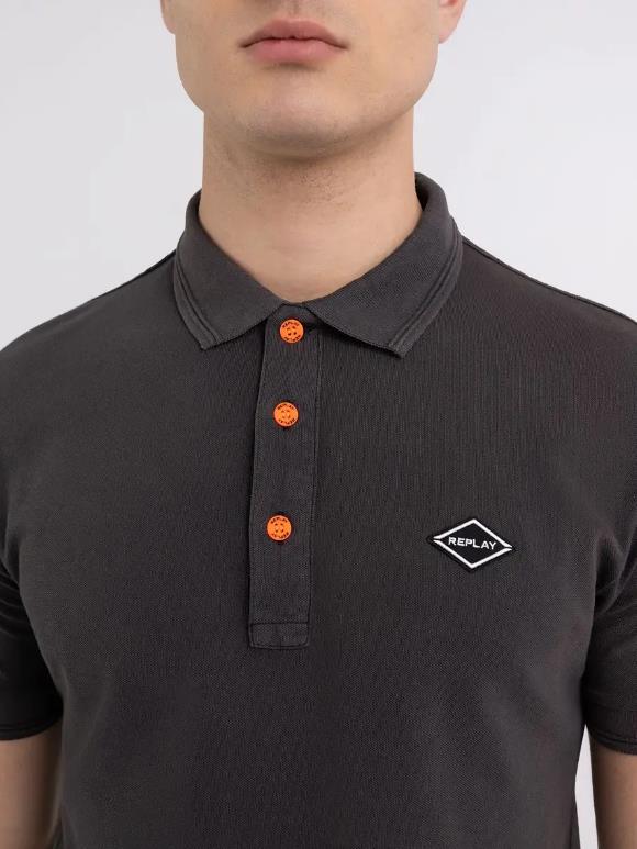 POLO PARA HOMBRE REPLAY NEGRO