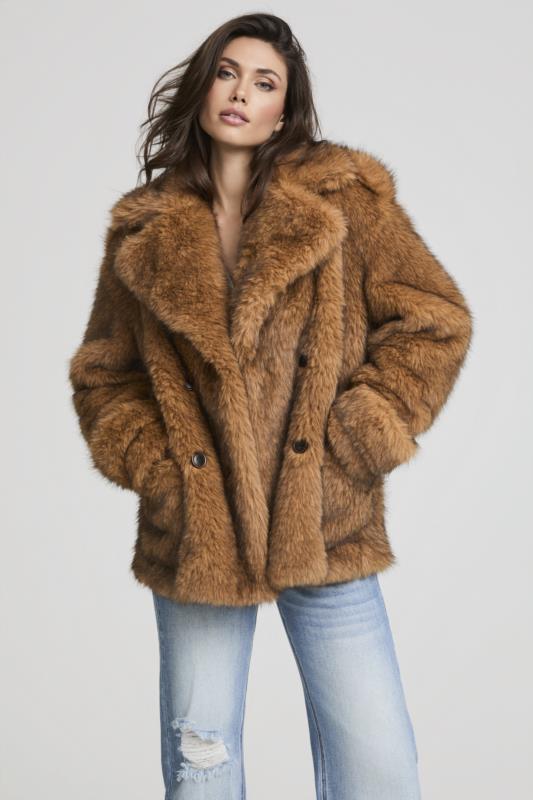ABRIGO FETICHE KYLIE FAUX FUR COAT