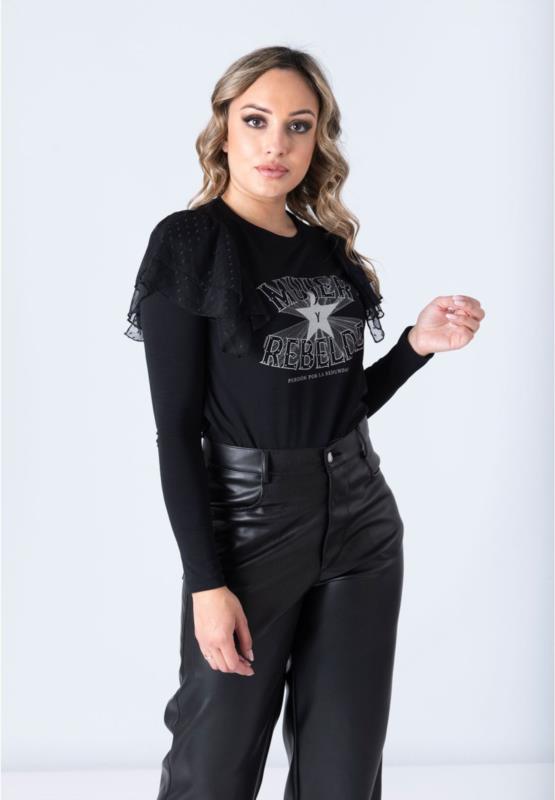 CAMISETA ANIMOSA MANGA LARGA MUJER REBELDE