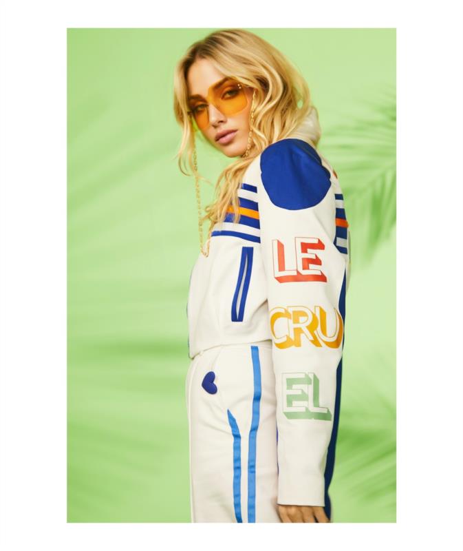 Cazadora LE CRUEL Road blanca azul