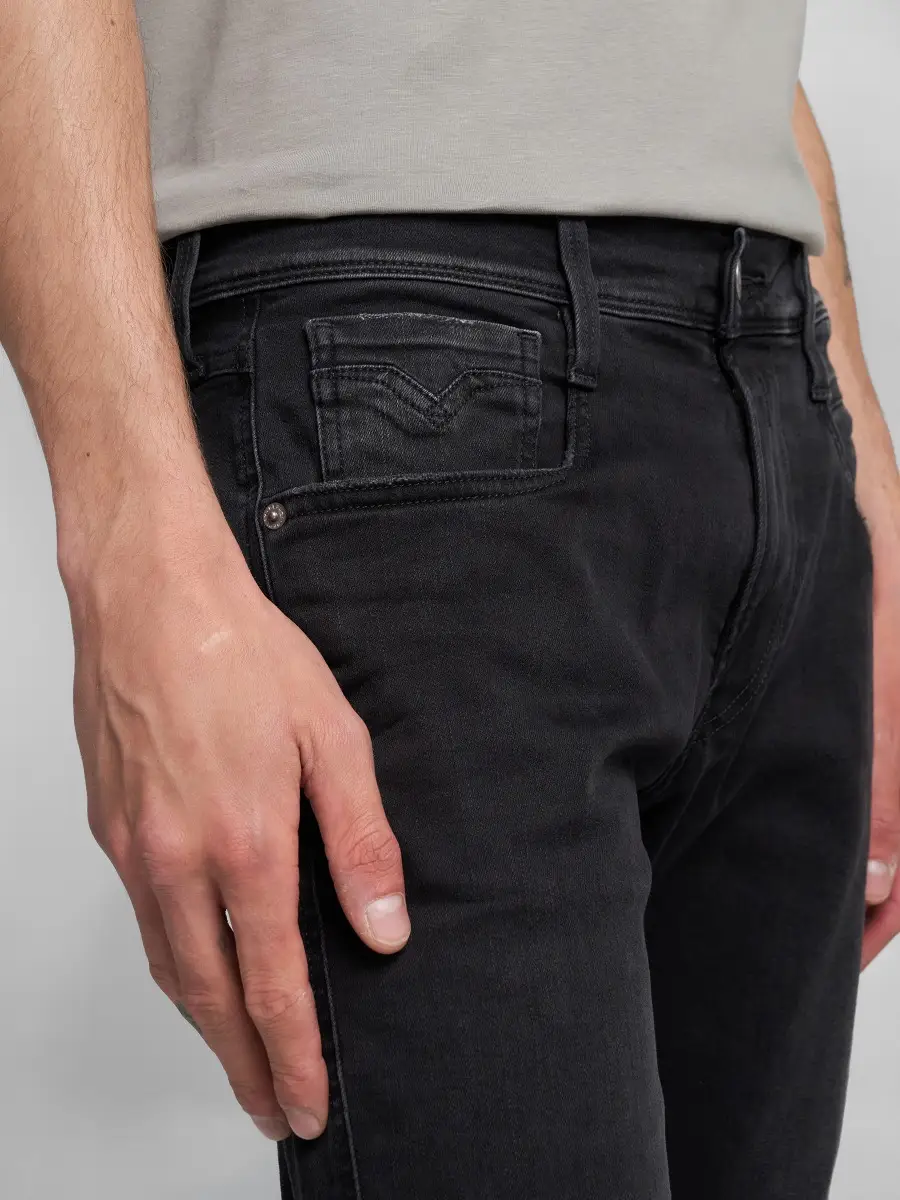 VAQUEROS REPLAY HIPERFLEX SLIM FIT ANBASS BLACK