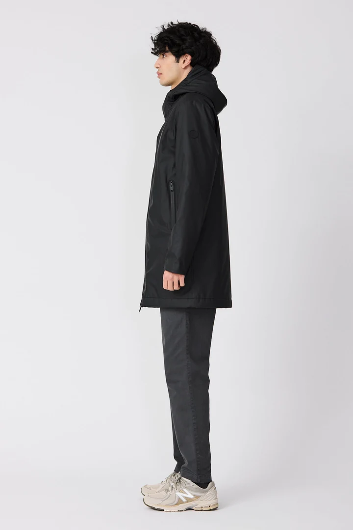   Abrigo  TANTÄ Impermeable de Poliuretano MONETINE BLACK