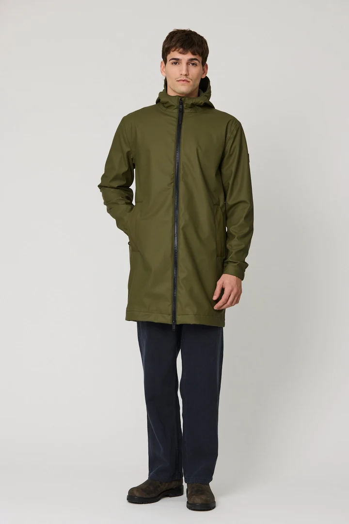   Abrigo  TANTÄ Impermeable de Poliuretano SHIMO OLIVE