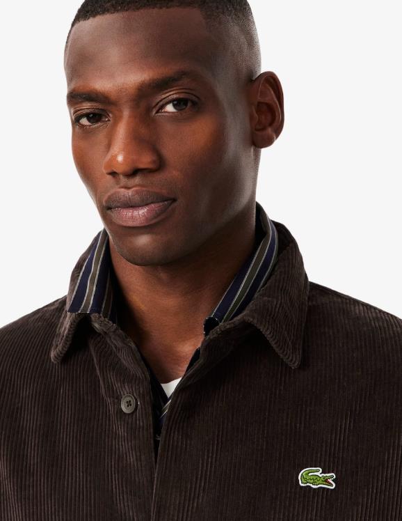 Sobrecamisa LACOSTE de pana oversized Marron