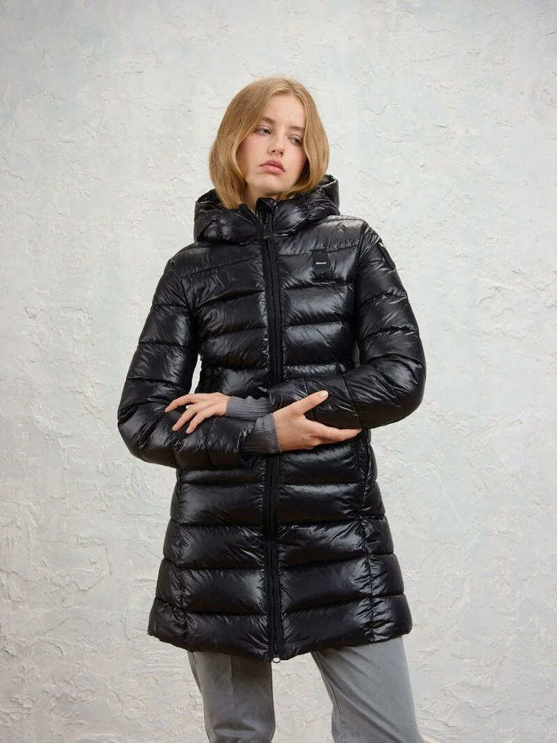 CHAQUETA LARGA  ACOLCHADA GUATA ADELAIDE BLACK