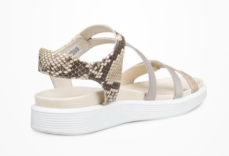 ECCO Soft Sandal Sandalias con dos tiras de piel para mujer PYTHON