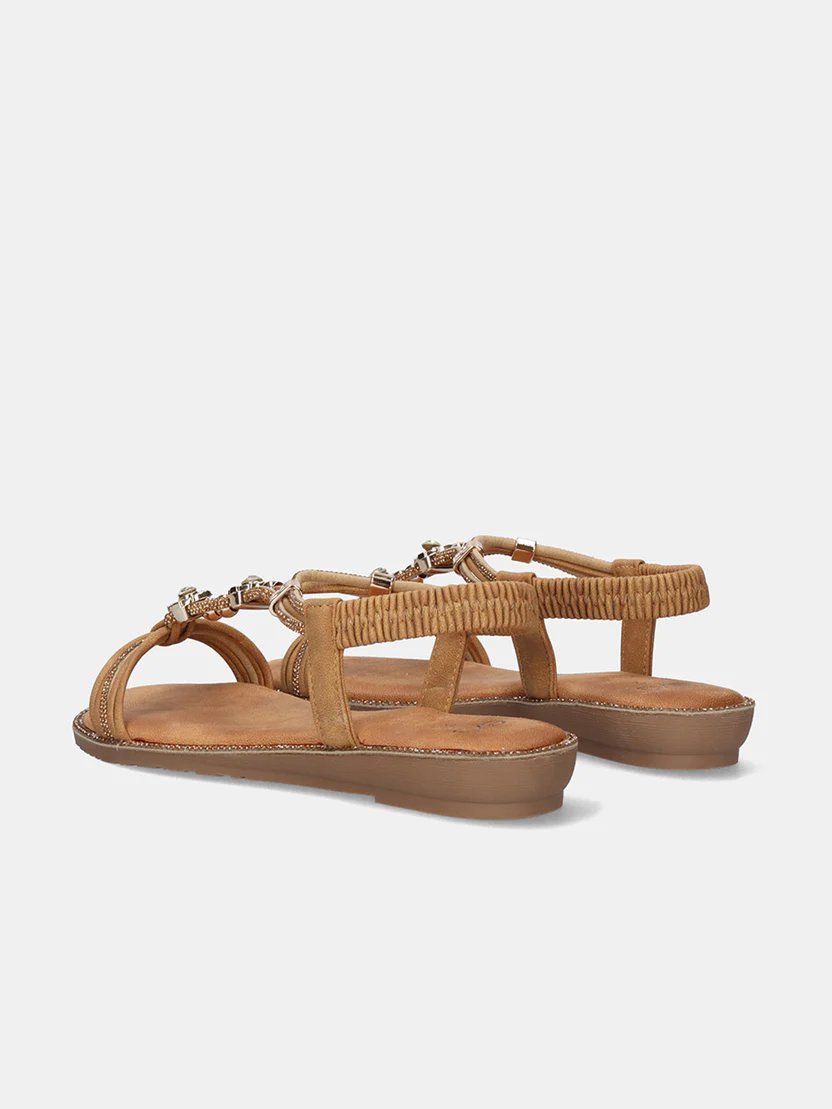 SANDALIA 8013-7 CAMEL DE STRASS