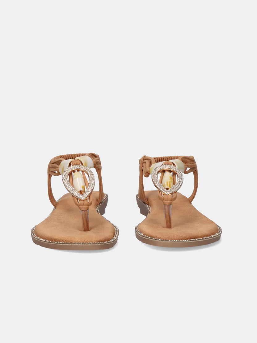 SANDALIA 8013-28 TEXTIL MARRÓN