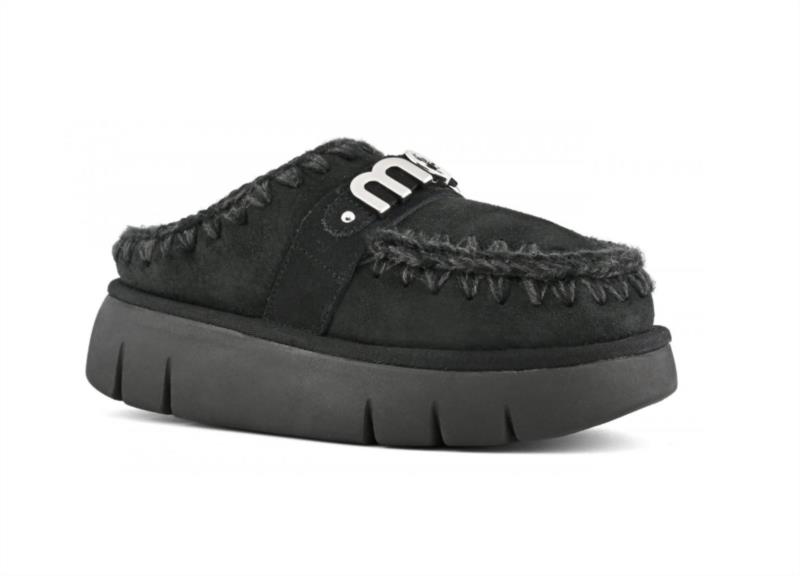 ZUECO MOU BOUNCE CLOG METAL LOGO BLACK