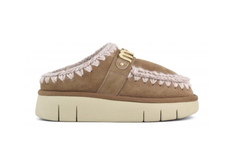 ZUECO MOU BOUNCE CLOG METAL LOGO PINK BROWN