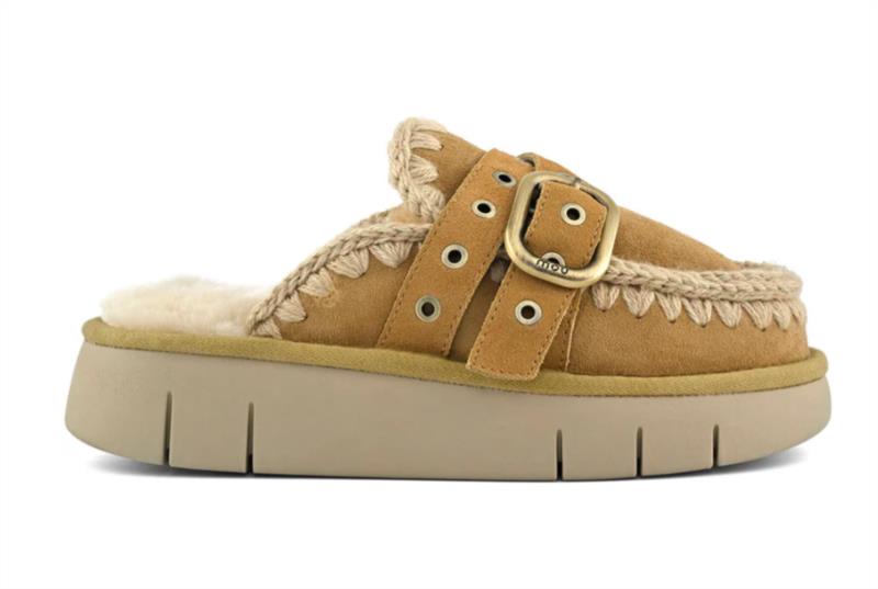 ZUECO MOU BOUNCE CLOG BUCKLE STRAPS TOBACCO