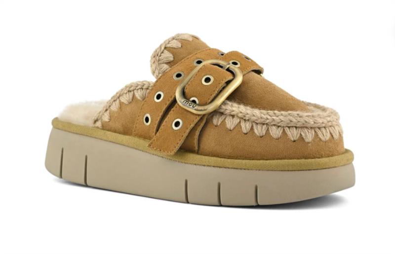 ZUECO MOU BOUNCE CLOG BUCKLE STRAPS TOBACCO