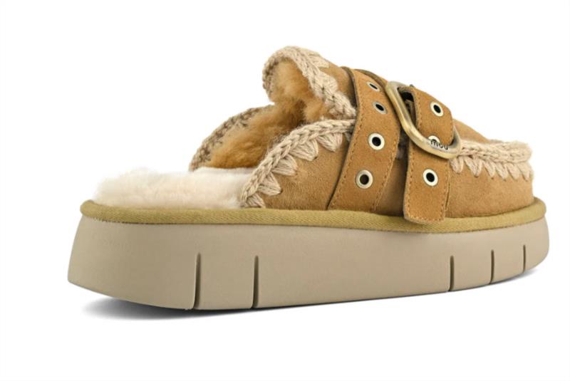 ZUECO MOU BOUNCE CLOG BUCKLE STRAPS TOBACCO