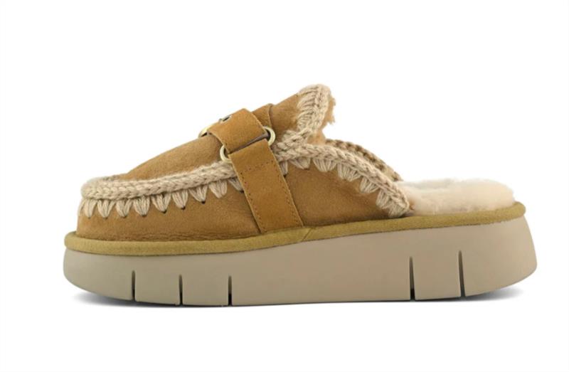 ZUECO MOU BOUNCE CLOG BUCKLE STRAPS TOBACCO