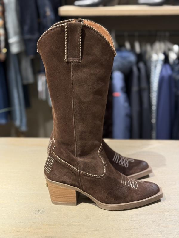 Bota Para Mujer Nemonic ATLANTA WESTERN Ante Marron