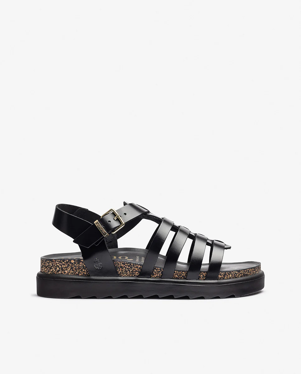 Sandalia plana TUNEZ-107 negro