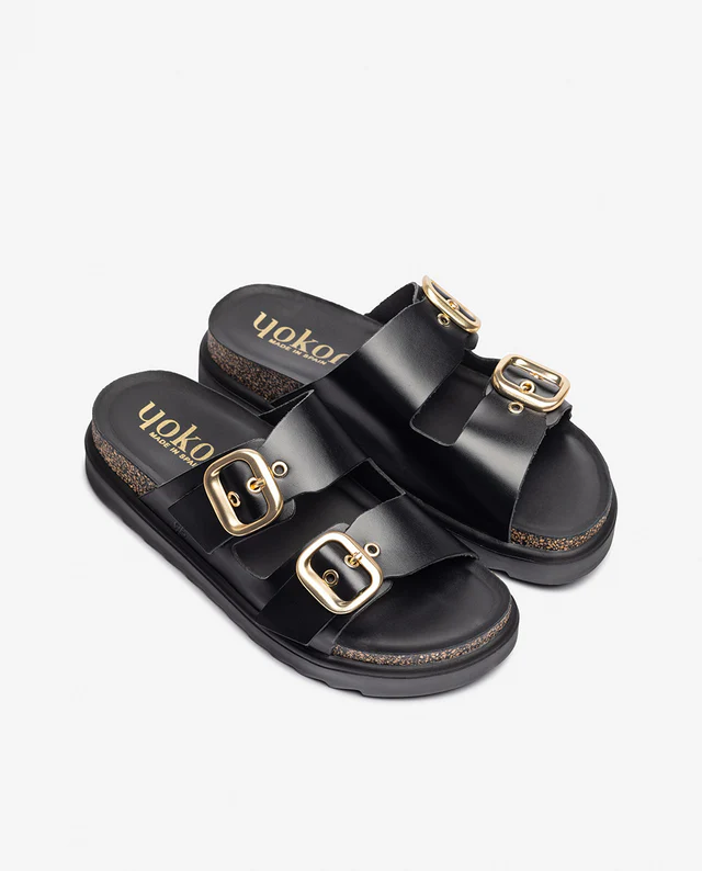 Sandalia de plataforma TUNEZ-130 negro