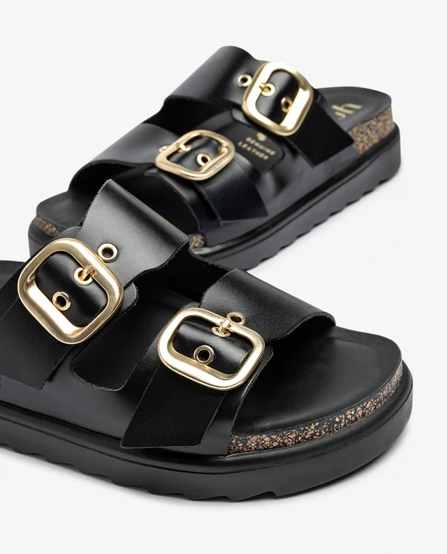 Sandalia de plataforma TUNEZ-130 negro