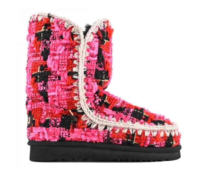 BOTA PARA MUJER MOU BOUNCE TEXTILE BIG TARTAN