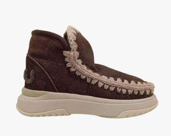 BOTA PARA MUJER MOU ESKIMO JOGGER GLITTER LOGO MOCHA