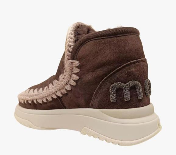 BOTA PARA MUJER MOU ESKIMO JOGGER GLITTER LOGO MOCHA