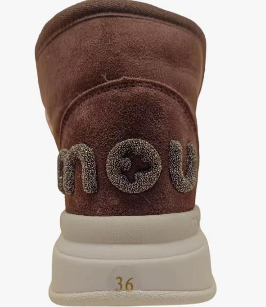 BOTA PARA MUJER MOU ESKIMO JOGGER GLITTER LOGO MOCHA