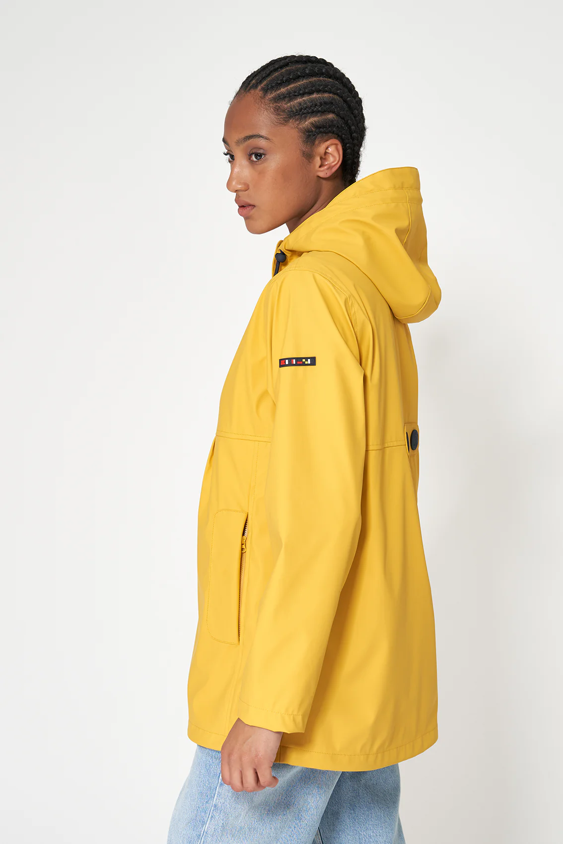 Chubasquero impermeable corte amplio Amarillo