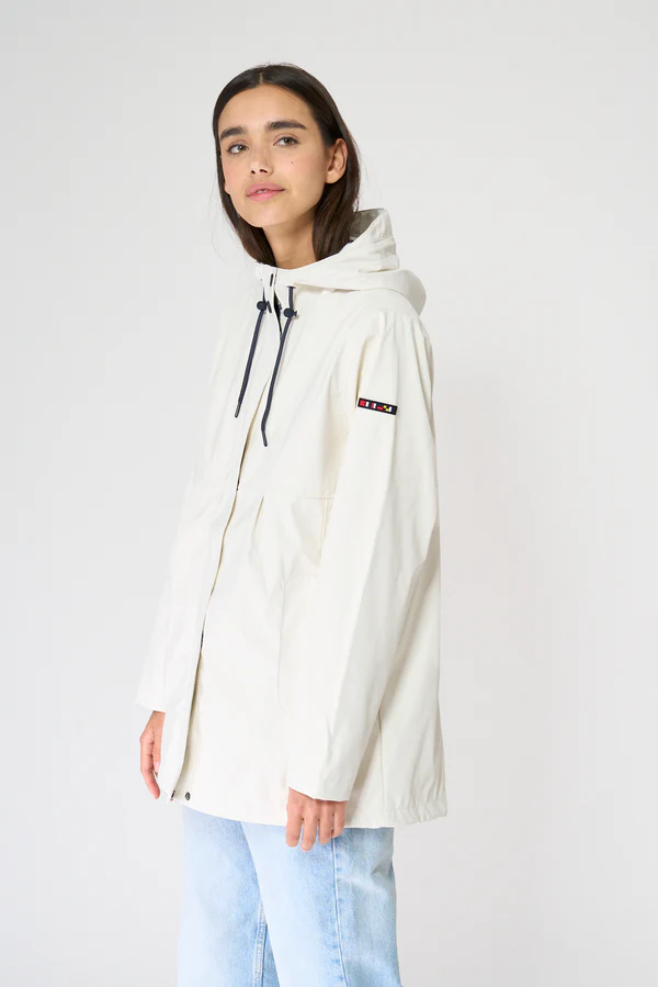 Chubasquero impermeable corte amplio Blanco
