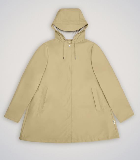 CHAQUETA IMPERMEABLE UNISEX RAINS A-LINE W JACKET W3 SAND