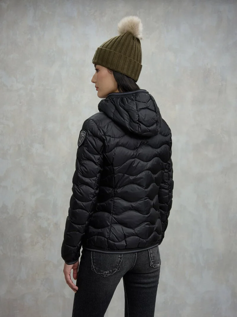 CHAQUETA BLAUER DE PLUMAS WAVE CAMELIA BLACK