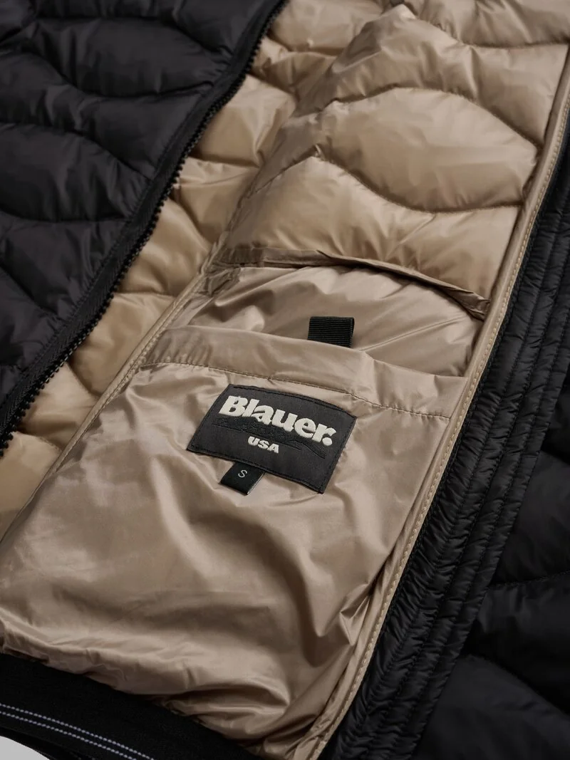 CHAQUETA BLAUER DE PLUMAS WAVE CAMELIA BLACK