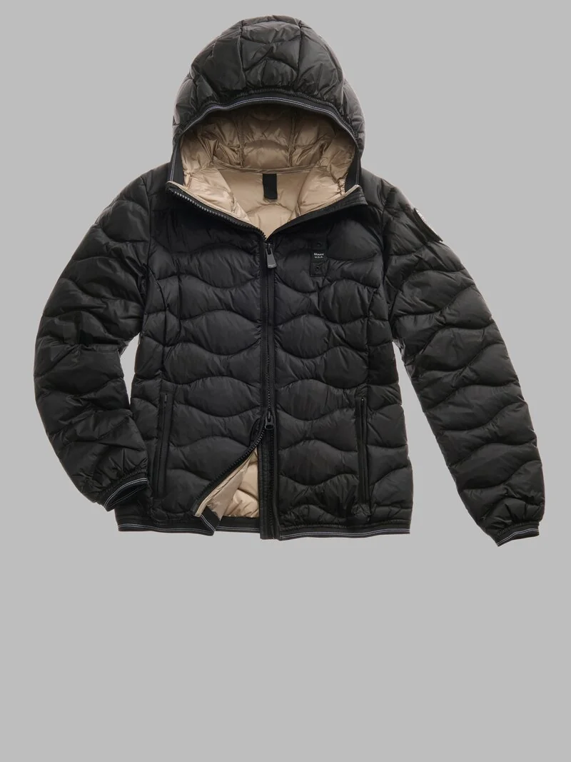 CHAQUETA BLAUER DE PLUMAS WAVE CAMELIA BLACK