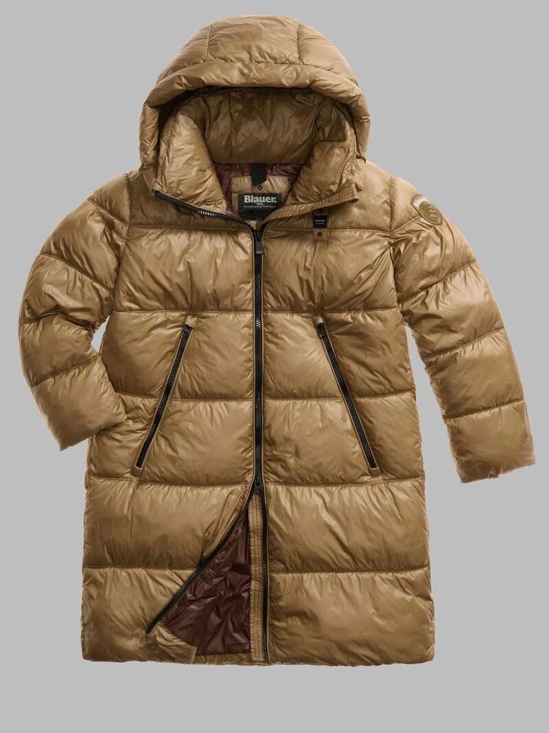 CHAQUETA BLAUER LARGA CONFORT ARMORY CASTAÑO