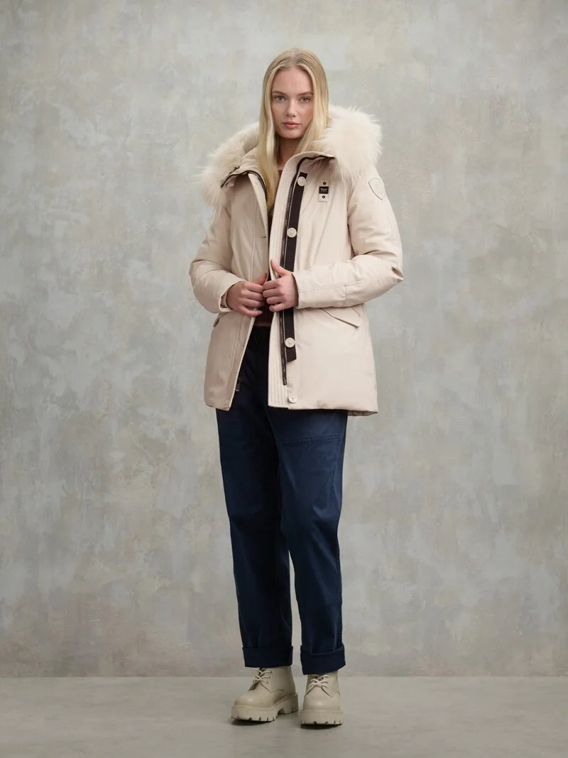 PARKA BLAUER ACOLCHADA IRMA MARFIL