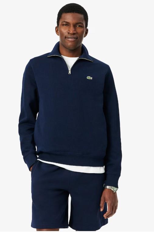 Sudadera de interlock con cuello alto y cremallera MARINO