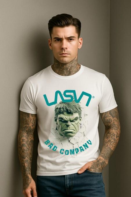 CAMISETA LASAL BAD HULK BLANCO