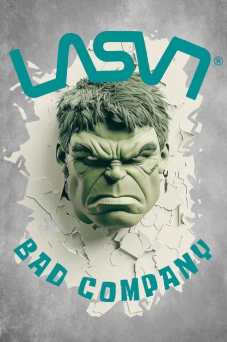 CAMISETA LASAL BAD HULK BLANCO