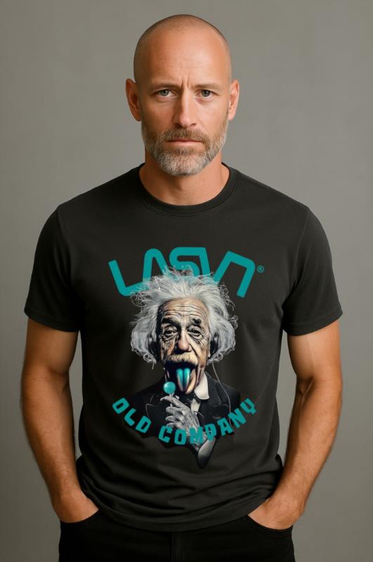 Camiseta de hombre LaSaL OLD EINS Negro Desgastado