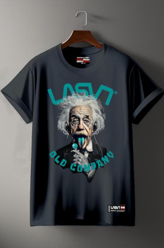 Camiseta de hombre LaSaL OLD EINS Negro Desgastado