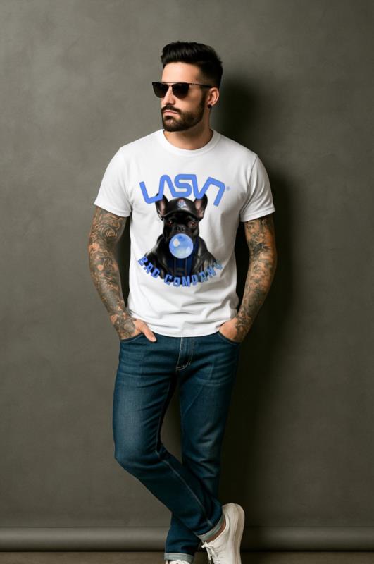 Camiseta de hombre LaSaL BAD BULL Blanco