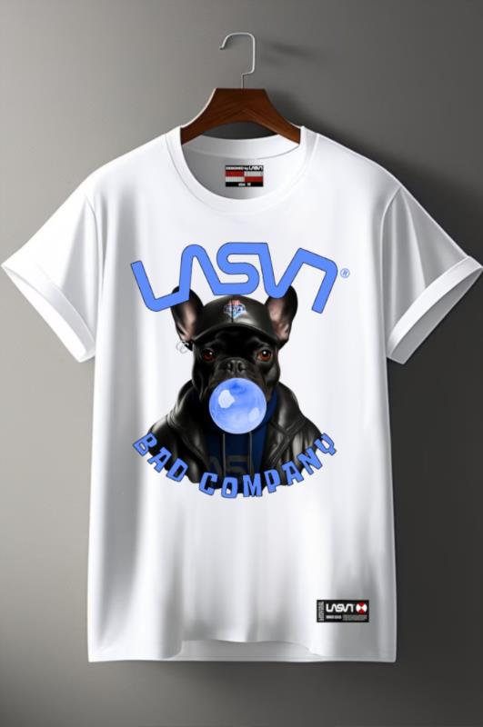 Camiseta de hombre LaSaL BAD BULL Blanco