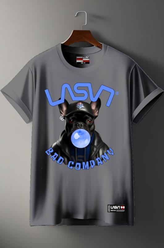 Camiseta de hombre LaSaL BAD BULL gris