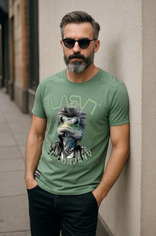 Camiseta de hombre LaSaL BAD KA kaki