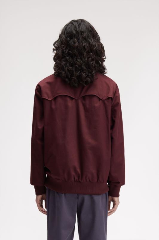 Chaqueta Harrington FRED PERRY BURDEOS